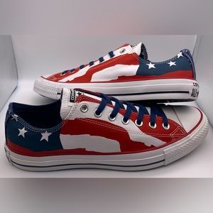 NWT Converse Chuck Taylor Ox Lo "Freedom" Red/White/Blue UNISEX Men's 11, 12, 13